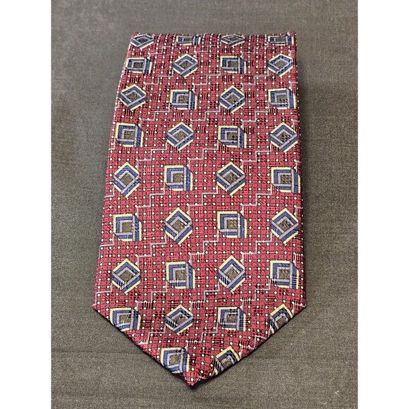 Louis Feraud Other - Vintage Louis Feraud Geometric Pattern Silk Tie